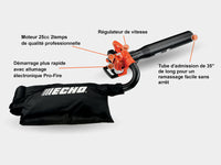 SOUFFLEUR À FEUILLES ASPIRATEUR/DÉCHIQUETEUR ECHO ES-250